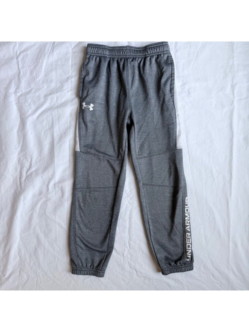 Under Armour Youth Grey Athletic Fleece Jogger Sweatpants size 7